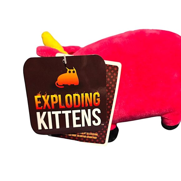 Exploding Kittens Hot Pink Pig-A-Corn 2019 Collectible 11" Plush with Bonus Card - Picture 6 of 9